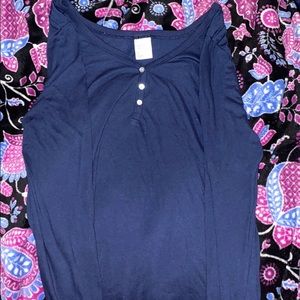 navy blue pajama shirt